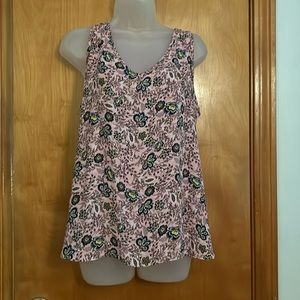Pink Floral Tank Top